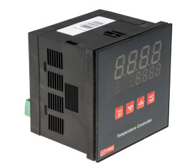 Regulator temperatury PID panelowy RS PRO Uz: 230 V AC wyjście SSR 3-wyjściowy wejście RTD, uniwersalne wejście TC 96 x