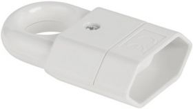 Gniazdo pĹaskie z uchwytem biaĹe GP2C