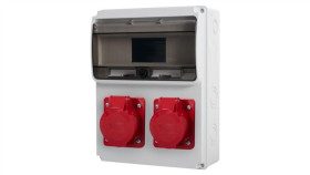 Rozdzielnica Ulisse 11M - Gniazda 16A 5P, 32A 5P /11 Modułów/