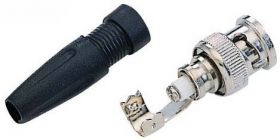 Wtyk BNC skrÄcany z odgiÄtkÄ
