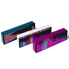 Wielobarwny zegar elektroniczny LED do muzyki z widmem dźwięku sterowanym światłem o poziomie atmosfery RGB Pickup 16*24