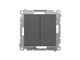 SIMON 55 Wyłącznik zwierny żaluzjowy przycisk podwójny 1-0-2 szybkozłącza grafitowy mat TZP2.01/116 KONTAKT SIMON
