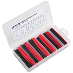 Sealey HST100BR Heat Shrink Tubing Assortment 95pc 100mm Black &amp; Red