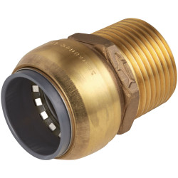 Sealey SBA22BSA SharkBite Brass Straight Adaptor 22mm x 3/4&quot;BSPT