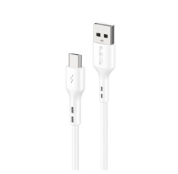 Przyłącze USB A - micro USB 1m białe