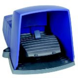 Łącznik nożny pojedynczy XPE-B, z osłoną, plastik, niebieski, 2NZ+2NO XPEB711