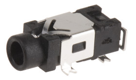 Złącze Jack 2,5 mm Żeński Stereo Montaż powierzchniowy Czarny 3A