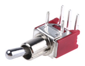 Przełącznik Wł.-wł. średnica wycięcia 4.95mm SPDT RS PRO Płytka drukowana długość przełącznika 5.33mm