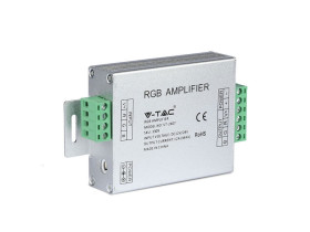 Wzmacniacz LED 12V 24V 144W/288W 16A (4x 4A) VT-2407 do paska LED RGB 3309 IP20 V-TAC