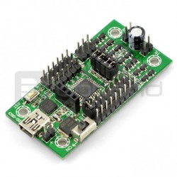 Mini Driver - kontroler AVR Atmega8A ze sterownikiem silników 9V/2A