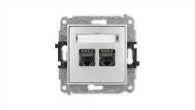 Icon Mechanizm Gniazda Komputerowego Podwójnego 2Xrj45, Kat. 7, Ekranowane,...