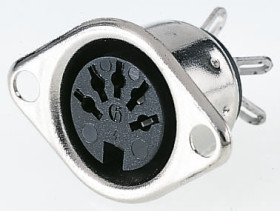 Gniazdo Din 8 -pinowe Żeński Montaż na panelu 34 V AC/DC