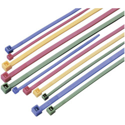 TruComponents 40288 Cable tie 100 x 2.5, 203 x 2.5, 292 x 3.6 Grn/Red/Blue/Yel