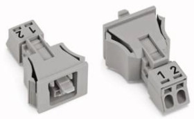 Gniazdo 2-torowe SnapIn szare WINSTA MINI 890-742 /50szt./