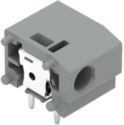 PCB terminal, 1 pole, pitch 10 mm, AWG 20-14, 24 A, push-in, gray, 235-801/333-000