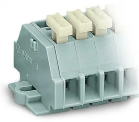 Listwa zaciskowa 2-przewodowa 2,5mm2 2-torowa szara z mocowaniem śrubowym 261-102/331-000 /100szt./