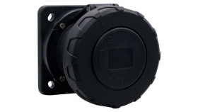 Gniazdo Siłowe Tablicowe Proste 63A 5P 380V-415V /Fe/ Ip67 Czarne