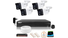 Zestaw Monitoringu Ip 4X Kamera 6Mpx Ipc-Hfw1639tc-A-Il-0280B-S6 +...