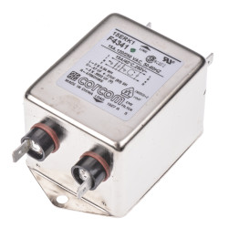 Filtr RFI 15A 1-fazowy 250 V AC 50Hz 5,04 mH TE Connectivity Montaż kołnierzowy