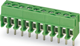 PCB terminal, 5 pole, pitch 3.5 mm, AWG 26-16, 17.5 A, screw connection, green, 1984646