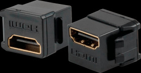 152911 Keystone HDMI F/F, ultra-compact design, black