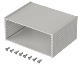 Aluminum enclosure kit, (L x W x H) 105 x 80 x 48 mm, natural, IP40, 97118080.HMT1