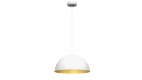 Lampa Wisząca Beta White/Gold 1Xe27 35Cm Mlp7897 Milagro
