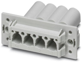 Pin contact insert, VC2, 4 pole, unequipped, crimp connection, with PE contact, 1583877