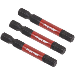 Sealey AK8239 Hex 6mm Impact Power Tool Bits 50mm - 3pc