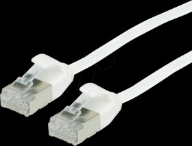 21441699 Cat.6a slim patch cable, U/FTP, white, 0.3m