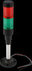 Signalling column, buzzer, red/green, LED, 230 V AC