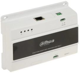 Kontroler 2-żyłowy, szyna DIN, zas. DC48V, 2XRJ45, 1x port DAHUA 2-Wire OUT ,bez zasilacza, DAHUA