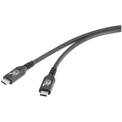 Renkforce RF-5235978 USB-C to USB-C cable black nylon 1m