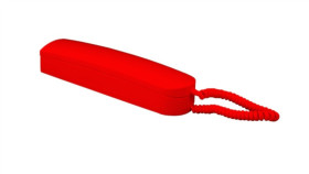 Domofon Słuchawkowy Unifon Lm-8/W-5 Soft Czerwony