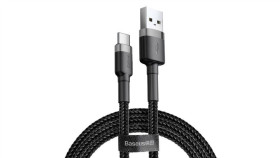 Kabel Baseus Halo Usb-A - Usb-C 2A 3M - Czarny