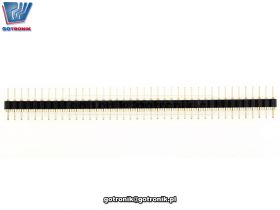 Listwa kołkowa 1x40pin precyzyjna raster 2,54mm czarna