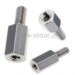 DA5M3X12 tulejka dystansowa metalowa; Z/W