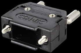 165X10139XE D-sub cap for 9-pin D-sub, black, straight