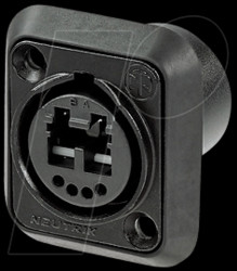 NO2-4FDW-A opticalCON chassis connector, black