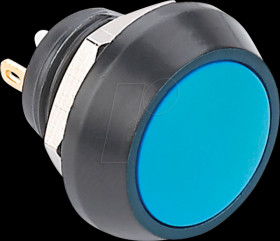 GQ12B-10JBA Pushbutton,Ø 17,5/12 mm, 2A-36 VDC, blue