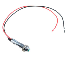 Green 8mm Prewired Panel Indicator LED Light 12V