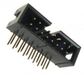 LPH 14RA wtyk dwurzędowy kątowy lutowany do druku