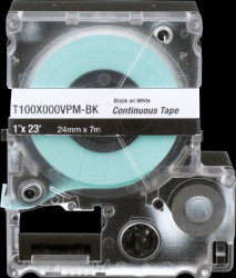 T100X000MPM-BK Endlosband Magnet. 24mm x 1,5m schwarz auf weiss