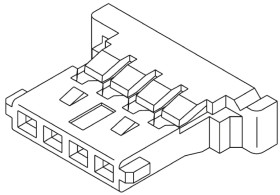 Obudowa złącza 2-pinowe -rzędowe raster: 1.25mm Molex Żeński Montaż na kablu PanelMate Gniazdo PanelMate przewód-płytka