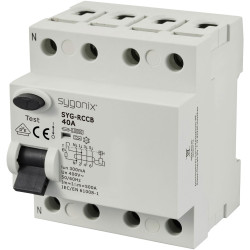 Sygonix SY-6438022 RCCB 4-pin 40A 0.3A 400V AC 3P&#x2B;N 10kA 300mA