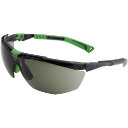 Univet 5X1-03-05 5X1 Safety Glasses Anti-Fog UV Protection Black/Green