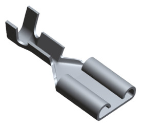 Konektor płaski Żeński 6.35 x 0.8mm długość 21.33mm Izolacja: Nieizolowane Cyna