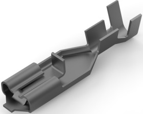 Uninsulated flat plug sleeve, 4.75 x 0.81 mm, 0.51 to 1.31 mm², AWG 20 to 16, brass, tin-plated, 173691-1