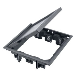 Simon Connect Puszka podłogowa 12x K45 lub 6x SIMON500 z pokrywą 12mm z zamkiem szary FB34112/1