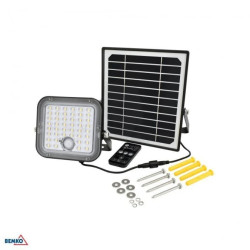 NAŚWIETLACZ SOLARNY LED SOLPAR 10W 1500LM 4000K IP65 CZARNY CZ. PIR C83-SOP-010BL-4K-PIR